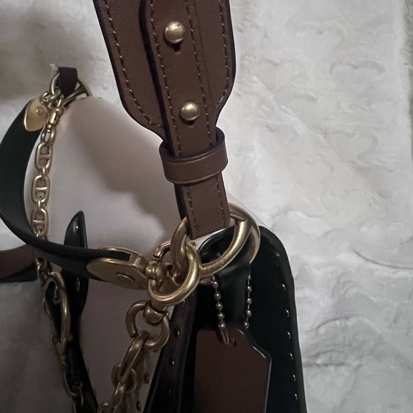 Coach Beat Shoulder Bag In Colorblock With Rivets - Picture 6 of 12